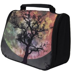 Full Moon Silhouette Tree Night Full Print Travel Pouch (big) by Wegoenart