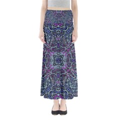 Pattern Fire Purple Repeating Full Length Maxi Skirt by Wegoenart