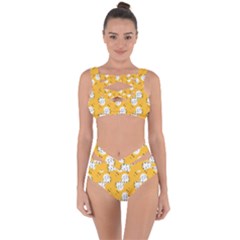 Fluffy Clouds Mustard  Bandaged Up Bikini Set 