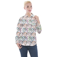 Valentine Hearts Women s Long Sleeve Pocket Shirt