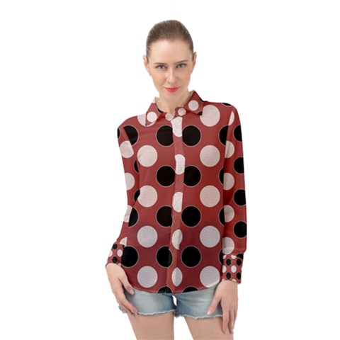 Dot 2 Dot Four Long Sleeve Chiffon Shirt by impacteesstreetwearsix