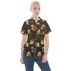 Normal Type  Women s Short Sleeve Pocket Shirt