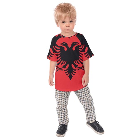 Albania Flag Kids  Raglan Tee by FlagGallery