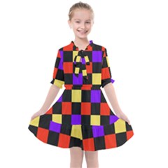 Checkerboard Again Kids  All Frills Chiffon Dress by impacteesstreetwearseven