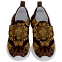 Gold Black Book Cover Ornate Kids  Velcro No Lace Shoes View1