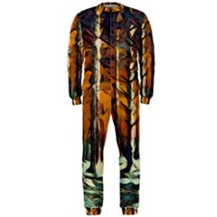 Forest Woods Trees Night Shadows Onepiece Jumpsuit (men)  by Pakrebo