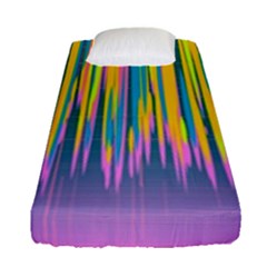 Background Colorful Texture Bright Fitted Sheet (single Size) by Pakrebo