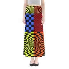 Checkerboard Again 7 Full Length Maxi Skirt by impacteesstreetwearseven