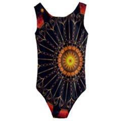 Ornaments Filigree Bright Kids  Cut-out Back One Piece Swimsuit by Pakrebo