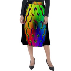 Ball Sphere Digital Art Fractals Classic Velour Midi Skirt  by Pakrebo