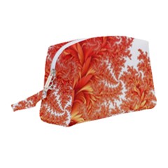 Flora Flowers Background Leaf Wristlet Pouch Bag (medium)