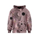 Fractal Tender Rose Cream Kids  Pullover Hoodie View1