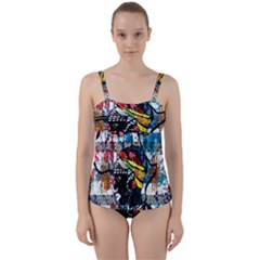 Tajah Olson Designs  Twist Front Tankini Set by TajahOlsonDesigns