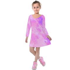 Almostwatercolor Kids  Long Sleeve Velvet Dress