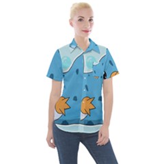 Patokip Women s Short Sleeve Pocket Shirt