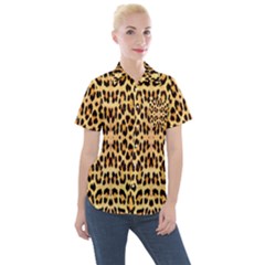 Leopard Skin Women s Short Sleeve Pocket Shirt