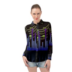 Speakers Music Sound Long Sleeve Chiffon Shirt