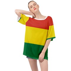 Bolivia Flag Oversized Chiffon Top by FlagGallery