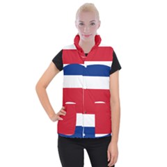 Costa Rica Flag Women s Button Up Vest by FlagGallery