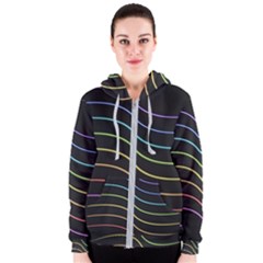 Wallpaper Background Colors Neon Women s Zipper Hoodie by Pakrebo