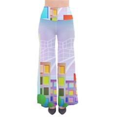 City Modern Business Skyscrapers So Vintage Palazzo Pants by Pakrebo