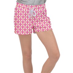 Sakura Flower Pattern Women s Velour Lounge Shorts by Pakrebo