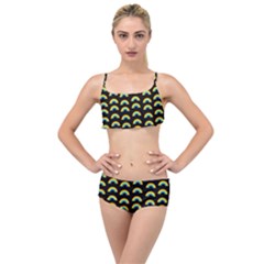 Pride Rainbow Flag Pattern Layered Top Bikini Set by Valentinaart