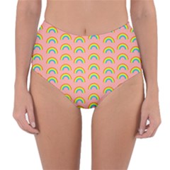 Pride Rainbow Flag Pattern Reversible High-waist Bikini Bottoms