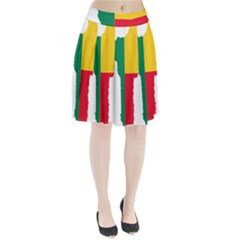 Benin Africa Borders Country Flag Pleated Skirt