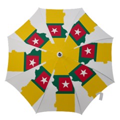 Togo Flag Map Geography Outline Hook Handle Umbrellas (medium)