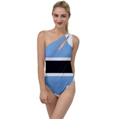 Botswana Flag Map Geography To One Side Swimsuit