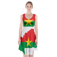 Burkina Faso Flag Map Geography Racerback Midi Dress by Sapixe