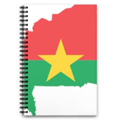 Burkina Faso Flag Map Geography 5 5  X 8 5  Notebook by Sapixe