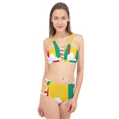 Guinea Flag Map Geography Outline Cage Up Bikini Set by Sapixe