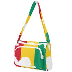 Guinea Flag Map Geography Outline Front Pocket Crossbody Bag by Sapixe