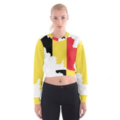 Belgium Country Europe Flag Cropped Sweatshirt by Sapixe