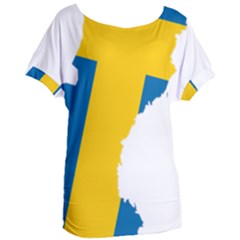 Sweden Country Europe Flag Borders Women s Oversized Tee