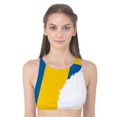 Sweden Country Europe Flag Borders Tank Bikini Top by Sapixe