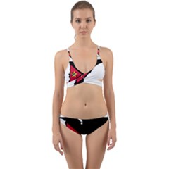 Mozambique Flag Map Geography Wrap Around Bikini Set by Sapixe