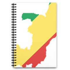 Congo Flag Map Geography Outline 5 5  X 8 5  Notebook by Sapixe