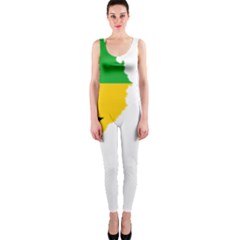 Sao Tome Principe Flag Map One Piece Catsuit by Sapixe