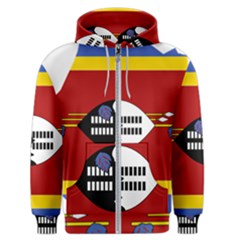 Swaziland Flag Map Geography Men s Zipper Hoodie by Sapixe