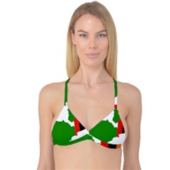 Zambia Flag Map Geography Outline Reversible Tri Bikini Top by Sapixe