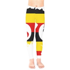 Uganda Flag Map Geography Outline Kids  Legging by Sapixe