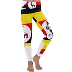 Uganda Flag Map Geography Outline Kids  Lightweight Velour Classic Yoga Leggings by Sapixe