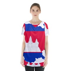 Borders Country Flag Geography Map Skirt Hem Sports Top by Sapixe