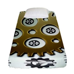 Gear Background Sprocket Fitted Sheet (single Size)