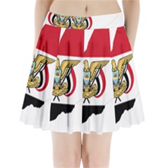 Borders Country Flag Geography Map Pleated Mini Skirt by Sapixe