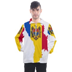 Moldova Country Europe Flag Men s Half Zip Pullover by Sapixe