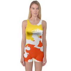 Borders Country Flag Geography Map One Piece Boyleg Swimsuit by Sapixe